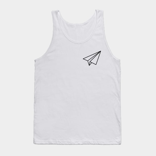 Paper plane origami (light backgrounds) Tank Top by Gabriel Pastor Store